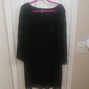 Style & Co. Black Lace Long Sleeve Dress